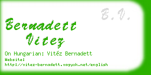 bernadett vitez business card