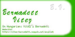 bernadett vitez business card